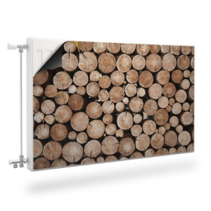 Osłona MAGNETYCZNA Na Grzejnik Stos Drewna Dekoracja 80cm x 60cm
