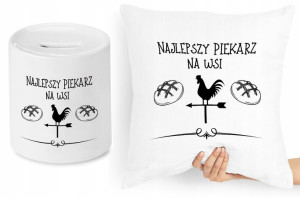 Dla Piekarza Zestaw Poduszka + Skarbonka Prezent