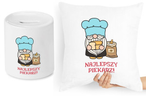 Dla Piekarza Zestaw Poduszka + Skarbonka Prezent