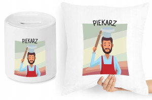 Dla Piekarza Zestaw Poduszka + Skarbonka Prezent