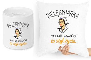 Dla Pielęgniarki Zestaw Poduszka + Skarbonka