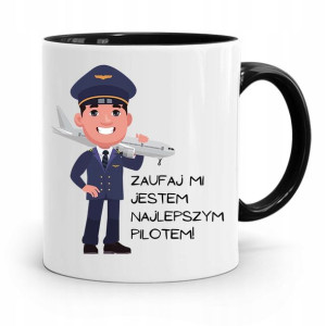 Dla Pilota Kubek Czarny Na Prezent Na Urodziny