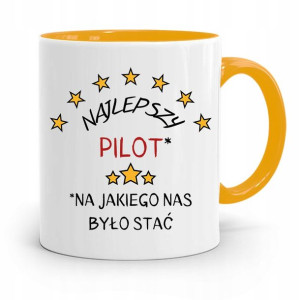 Dla Pilota Kubek Żółty Na Prezent Na Urodziny