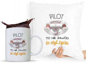 Dla Pilota Zestaw Poduszka + Kubek Prezent