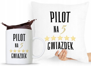Dla Pilota Zestaw Poduszka + Kubek Prezent