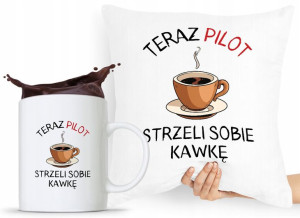 Dla Pilota Zestaw Poduszka + Kubek Prezent