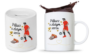 Dla Piłkarza Zestaw Kubek + Skarbonka Prezent