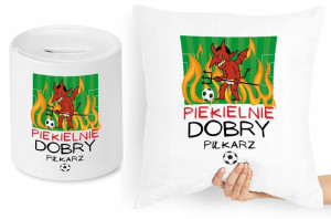 Dla Piłkarza Zestaw Poduszka + Skarbonka Prezent