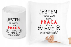 Dla Piłkarza Zestaw Poduszka + Skarbonka Prezent