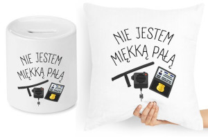 Dla Policjanta Zestaw Poduszka + Skarbonka Prezent