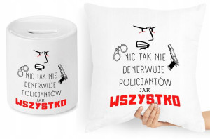 Dla Policjanta Zestaw Poduszka + Skarbonka Prezent