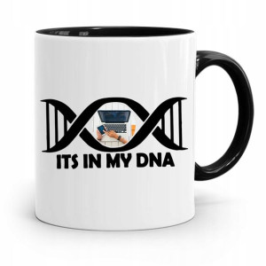 Dla Pracownika Kubek Czarny Its In My Dna