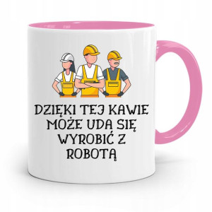 Dla Pracownika Kubek Różowy Dzięki Tej Kawie