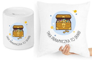 Dla Prawnika Zestaw Poduszka + Skarbonka Prezent