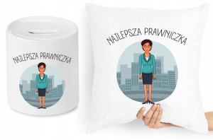 Dla Prawnika Zestaw Poduszka + Skarbonka Prezent