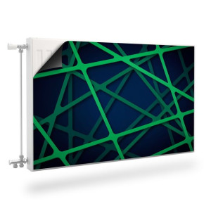 OSŁONA Magnetyczna Na Grzejnika Zielone Linie Abstrakcja 110cm x 60cm