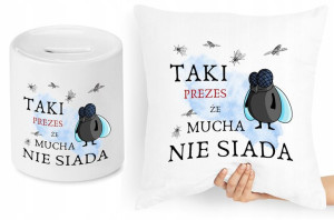 Dla Prezesa Zestaw Poduszka + Skarbonka Prezent