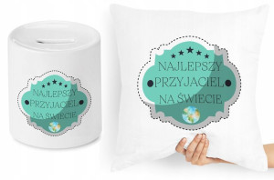 Dla Przyjaciela Zestaw Poduszka + Skarbonka