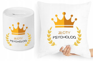Dla Psychologa Zestaw Poduszka + Skarbonka Prezent