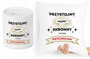 Dla Psychologa Zestaw Poduszka + Skarbonka Prezent