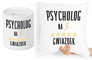 Dla Psychologa Zestaw Poduszka + Skarbonka Prezent