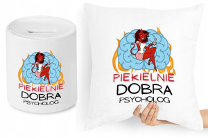 Dla Psychologa Zestaw Poduszka + Skarbonka Prezent