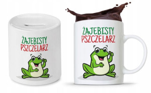 Dla Pszczelarza Prezent Zestaw Kubek + Skarbonka