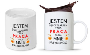 Dla Pszczelarza Zestaw Kubek + Skarbonka Prezent
