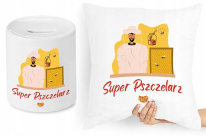Dla Pszczelarza Zestaw Poduszka + Skarbonka