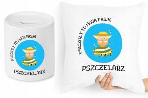 Dla Pszczelarza Zestaw Poduszka + Skarbonka