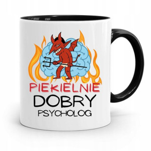 Dla Psychologa Psychiatry Terapeuty Kubek Czarny