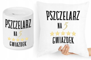 Dla Pszczelarza Zestaw Poduszka + Skarbonka