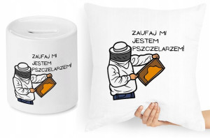 Dla Pszczelarza Zestaw Poduszka + Skarbonka
