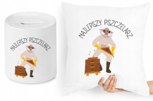 Dla Pszczelarza Zestaw Poduszka + Skarbonka