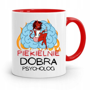 Dla Psychologa Psychiatry Terapeuty Kubek Czerwony