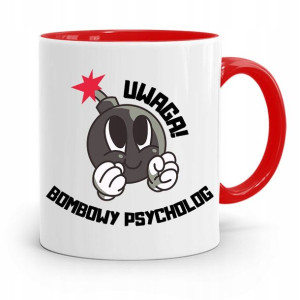 Dla Psychologa Psychiatry Terapeuty Kubek Czerwony
