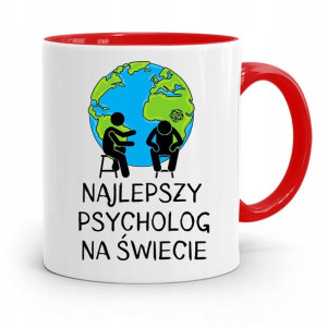 Dla Psychologa Psychiatry Terapeuty Kubek Czerwony