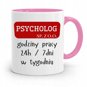 Dla Psychologa Psychiatry Terapeuty Kubek Różowy