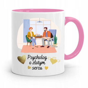 Dla Psychologa Psychiatry Terapeuty Kubek Różowy