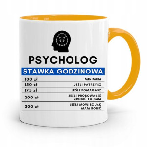 Dla Psychologa Psychiatry Terapeuty Kubek Żółty