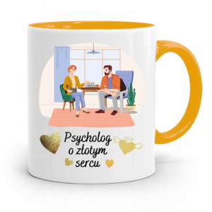 Dla Psychologa Psychiatry Terapeuty Kubek Żółty