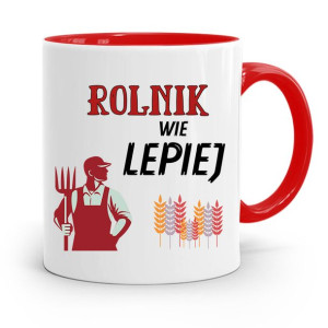 Dla Rolnika Kubek Czerwony Rolnik Wie Lepiej