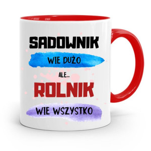 Dla Rolnika Kubek Czerwony Rolnik Wie Wszystko