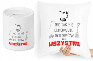Dla Rolnika Zestaw Poduszka + Skarbonka Prezent