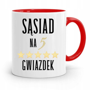 Dla Sąsiada Sąsiadki Kubek Czerwony Na Prezent