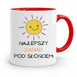 Dla Sąsiada Sąsiadki Kubek Czerwony Na Prezent