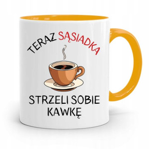 Dla Sąsiada Sąsiadki Kubek Żółty Na Prezent