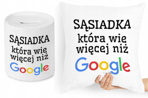 Dla Sąsiada Sąsiadki Zestaw Poduszka + Skarbonka
