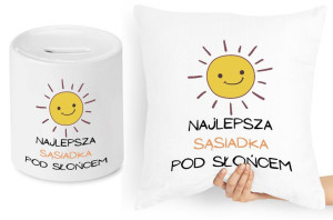 Dla Sąsiada Sąsiadki Zestaw Poduszka + Skarbonka