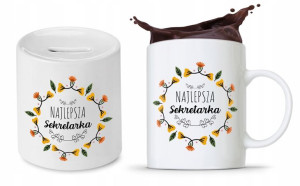 Dla Sekretarki Zestaw Kubek + Skarbonka Prezent